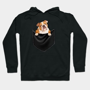 American Bulldog inside Pocket, Dog Lover Hoodie